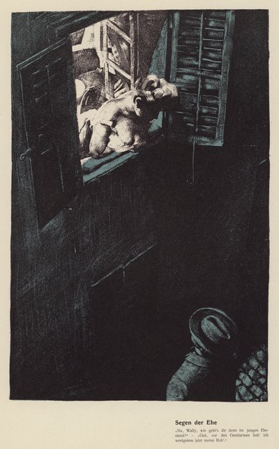 Bênçãos do casamento (lito colorido) de Ferdinand von Reznicek