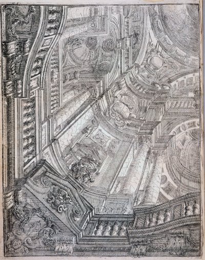 Ilustração de &39;The Civil Architettura&39; de Ferdinando Galli Bibiena