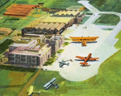 Rota para a Lua: Os Desbravadores. Um aeroporto antigo de Ferdinando Tacconi