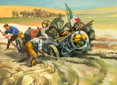 Corrida de dez mil milhas (guache sobre papel) de Ferdinando Tacconi