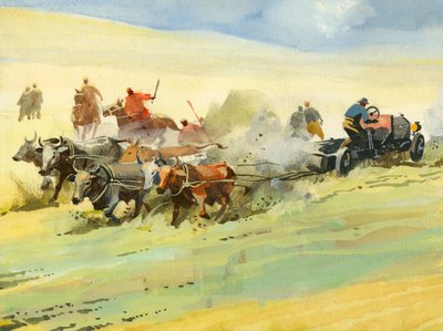 Corrida de dez mil milhas (guache sobre papel) de Ferdinando Tacconi