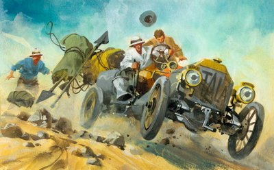Corrida de dez mil milhas (guache sobre papel) de Ferdinando Tacconi
