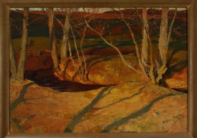 Paisagem outonal ao pôr-do-sol de Ferdynand Ruszczyc