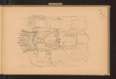 Władysław Jagiełło auf dem Thron, Skizze für das Buch von J. Wierzyński "Erinnerungen großer Tage" de Ferdynand Ruszczyc