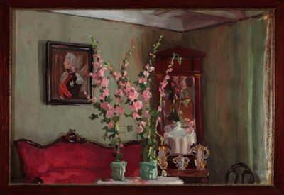 Interior do salão em Bohdanów - Malwy de Ferdynand Ruszczyc