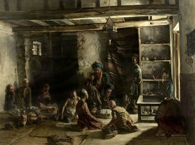 Uma escola oriental, 1885 de Ferencz Frans Eisenhut
