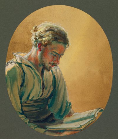 Um jovem a ler em Gustrow de Fernand Barbier