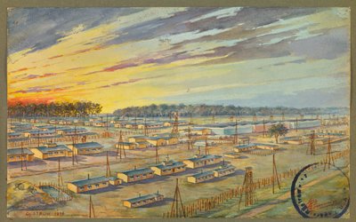 Vista geral do campo de prisioneiros de Gustrow de Fernand Barbier