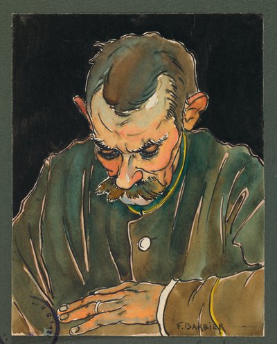 Phongeron lê a carta da sua mulher, Gustrow de Fernand Barbier