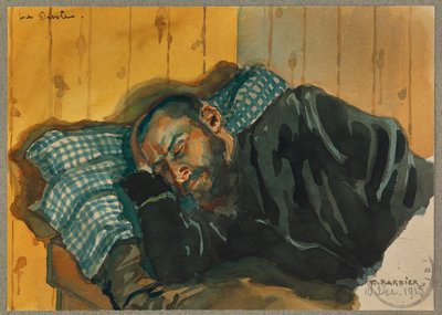 Retrato de Lavissiere a dormir a sesta, Gustrow de Fernand Barbier