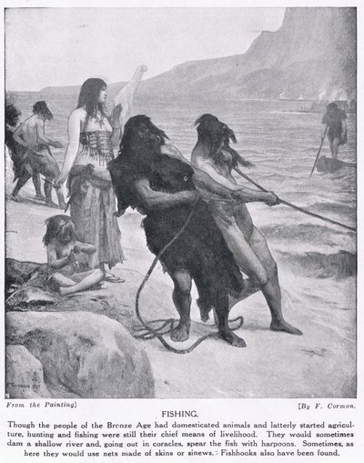 Pesca, ilustração da "História das Nações de Hutchinson", c.1910 de Fernand Cormon
