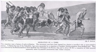 Migração de uma Tribo, ilustração da "História das Nações de Hutchinson", c.1910 de Fernand Cormon