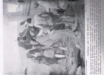 Vida pastoral na Idade do Bronze, ilustração da &39;História das Nações de Hutchinson&39;, c.1910 de Fernand Cormon