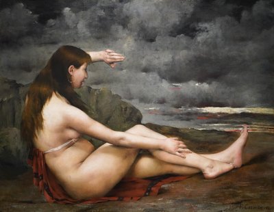 A rapariga que olha para o mar de Fernand Cormon