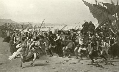 Os vencedores de Salamina (gravura) de Fernand Cormon