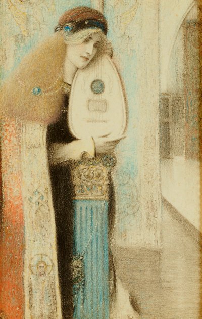 Um músico, c.1899 de Fernand Khnopff