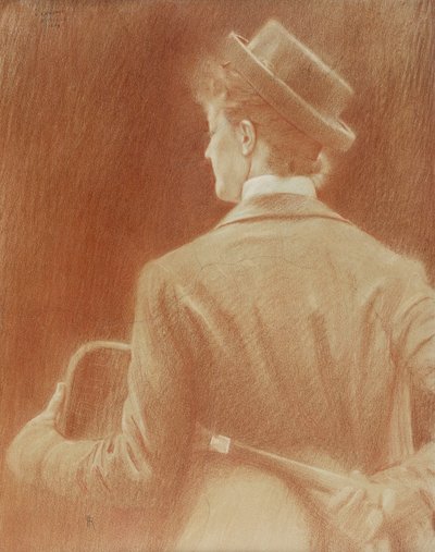 Um tenista; Estudo para "Memórias"; Um tenista; Estudo para "Memórias", 1889 de Fernand Khnopff