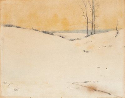 Na neve, C. 1916 de Fernand Khnopff