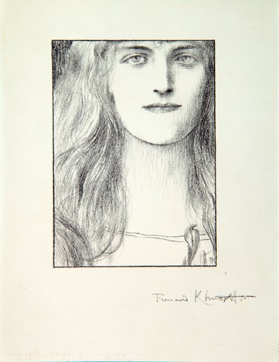 Cabeça de uma mulher, 1897 de Fernand Khnopff