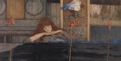 Fecho a porta atrás de mim de Fernand Khnopff