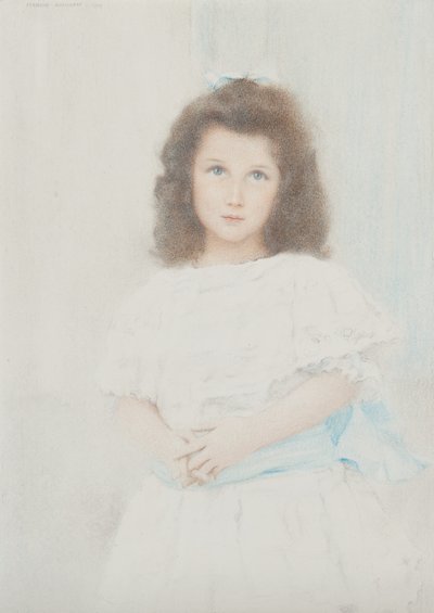 Retrato de Renée Lambert de Rothschild, filha do fundador do banco Lambert, 1907 de Fernand Khnopff