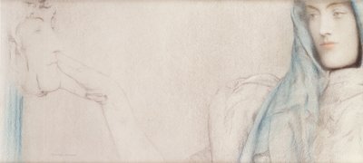 Estude para o segredo, c.1902 de Fernand Khnopff