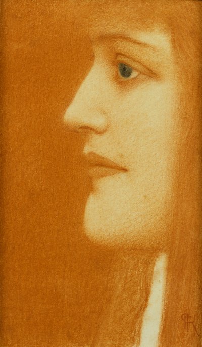 Estudo de uma mulher de perfil, 1910 de Fernand Khnopff