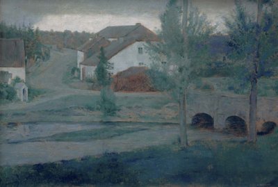 A entrada para a vila, 1885. de Fernand Khnopff