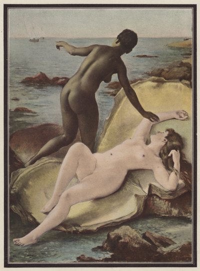 Duas pérolas (lito colorido) de Fernand Le Quesne