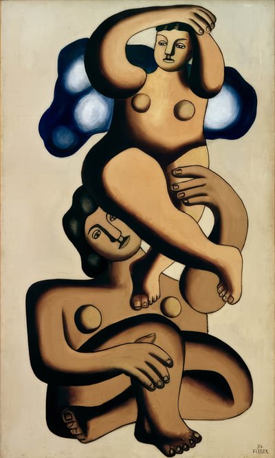Compostagem com 2 papagaios (estudo) de Fernand Leger