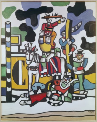 Composição com cinco palhaços de Fernand Leger