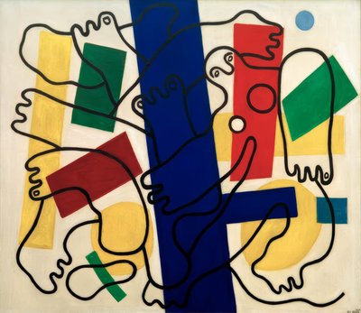 Dois acrobatas (mergulhadores) de Fernand Leger