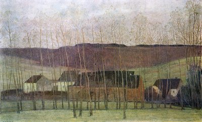 Paisagem com edifícios, 1898 de Fernand Maglin