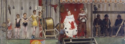 Grimaces e miséria - Les Saltimbanques, em 1888 (óleo sobre tela) de Fernand Pelez