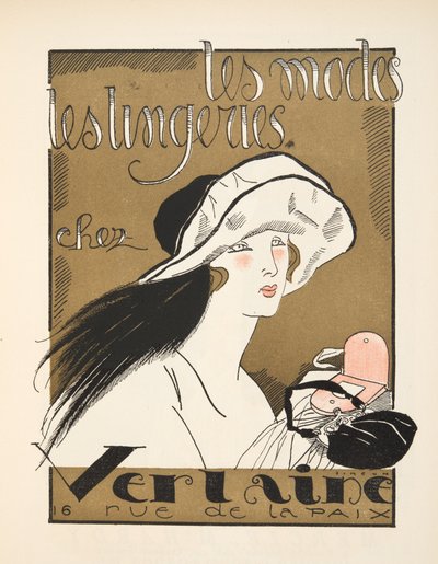 Anúncio para Verlaine, da Bon Ton Gazette, pub. 1920 (estêncil) de Fernand Siméon