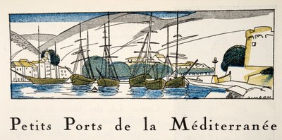 Porto Mediterrâneo de Bon Ton Gazette, pub. 1920 (estêncil) de Fernand Siméon