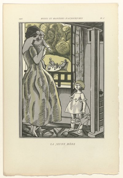 Modas e costumes de hoje, 1922, Pl. 1: A jovem mãe de Fernand Siméon