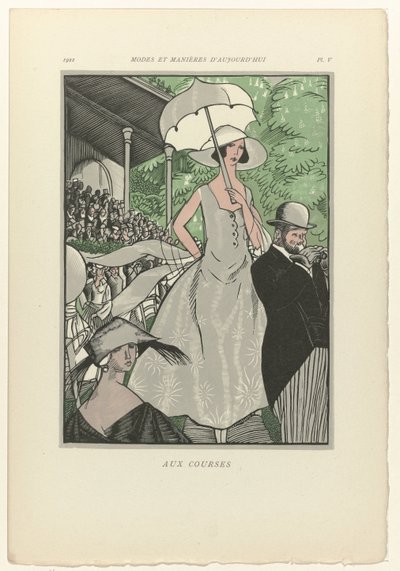 Modas e maneiras de hoje, 1922, Pl. 5: Nas corridas de Fernand Siméon