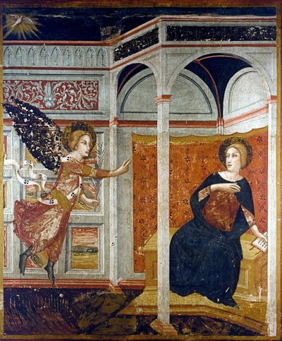 Anunciação a Maria, pormenor de Ferrer Bassa