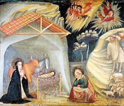Nascimento de Jesus em Belém pormenor de Ferrer Bassa