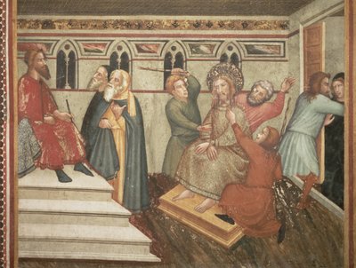 A flagelação de Cristo perante Pôncio Pilatos (fresco) de Ferrer Bassa