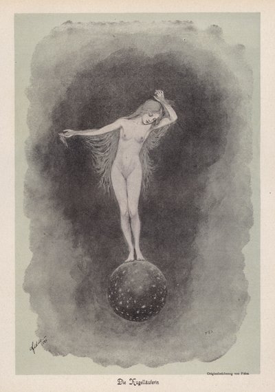 O Corredor de Bolas (litho) de Fidus