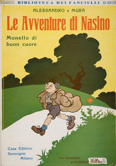 Capa de The Adventures of Nasino, um pirralho de bom coração de Alessandro e Mura, c.1920 de Filiberto Scarpelli