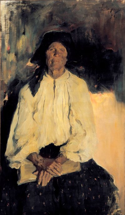 Retrato de uma senhora idosa de Filipp Andreevich Maliavin