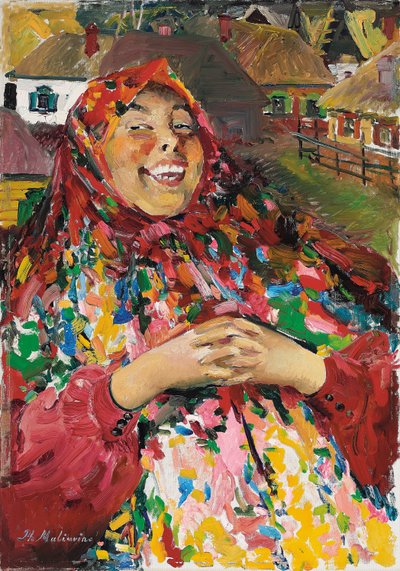 O Camponês Rindo (óleo sobre tela) de Filipp Andreevich Maliavin