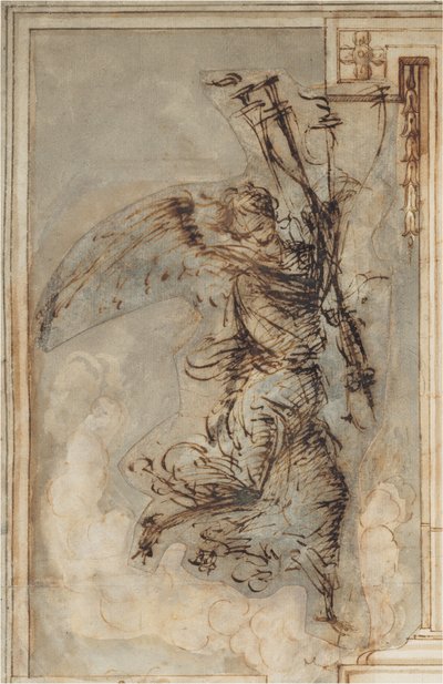 Um anjo carregando uma tocha de Filippino Lippi