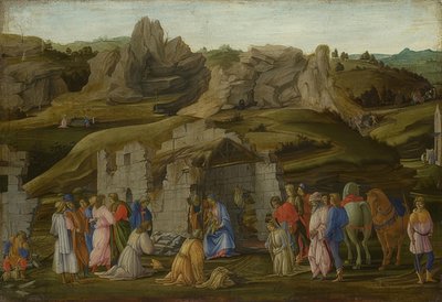 A adoração dos reis. Por volta de 1480 de Filippino Lippi