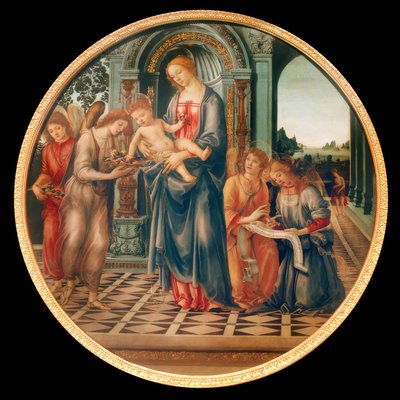Maria com Criança, Anjos e João Batista de Filippino Lippi