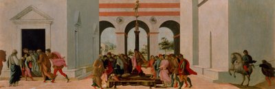 A morte de Lucretia (tempera no painel) de Filippino Lippi