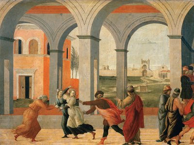 Virgínia é feita prisioneira pelo governador romano Appius Claudius ... de Filippino Lippi